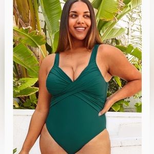 Sydney Ruched Plus Size One Piece Swimsuit
